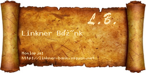 Linkner Bánk névjegykártya